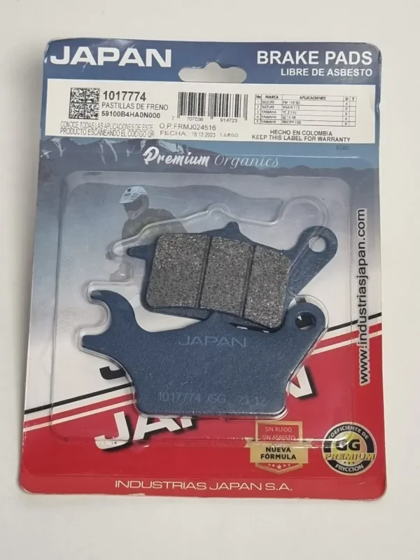 PASTILLAS DELANTERAS SZ 16 YAMAHA JAPAN